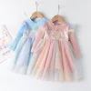 Spring Autumn Baby Kid Girl Princess Unicorn Dresses