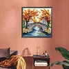 Tree Bridge House - Crystal Rhinestone Diamond Painting