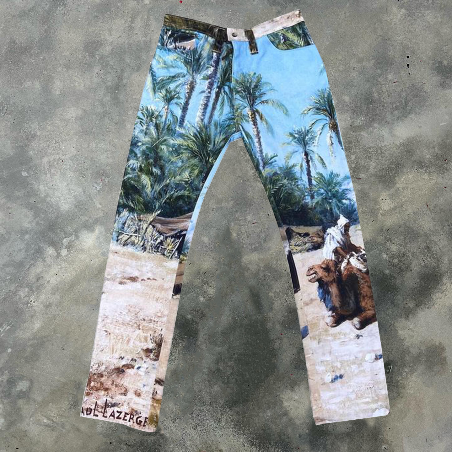 Oasis Print Casual Street Jeans