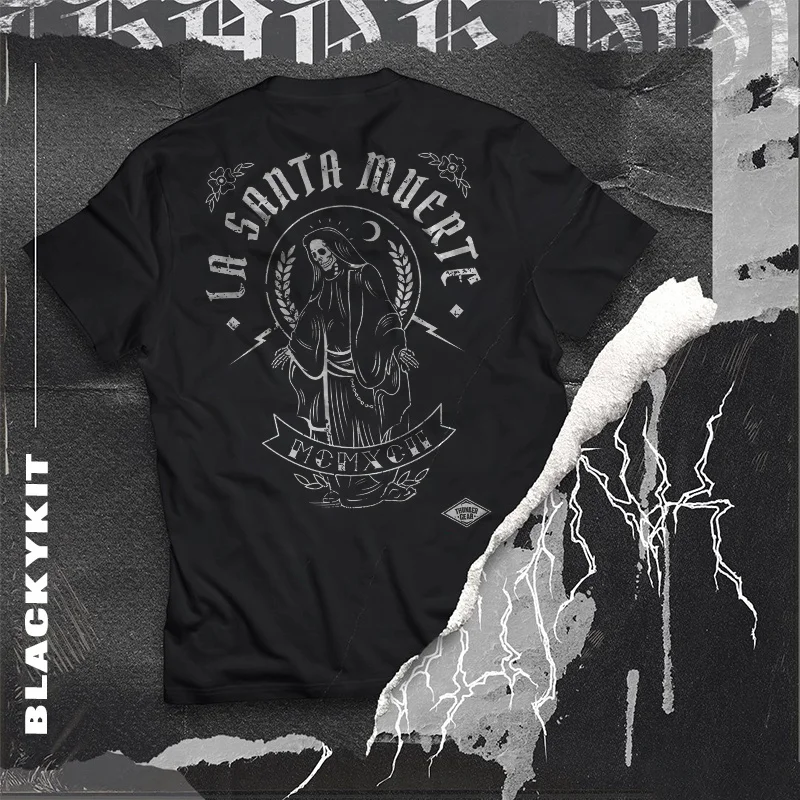 UPRANDY Skull clergy print men casual tees designer -  UPRANDY