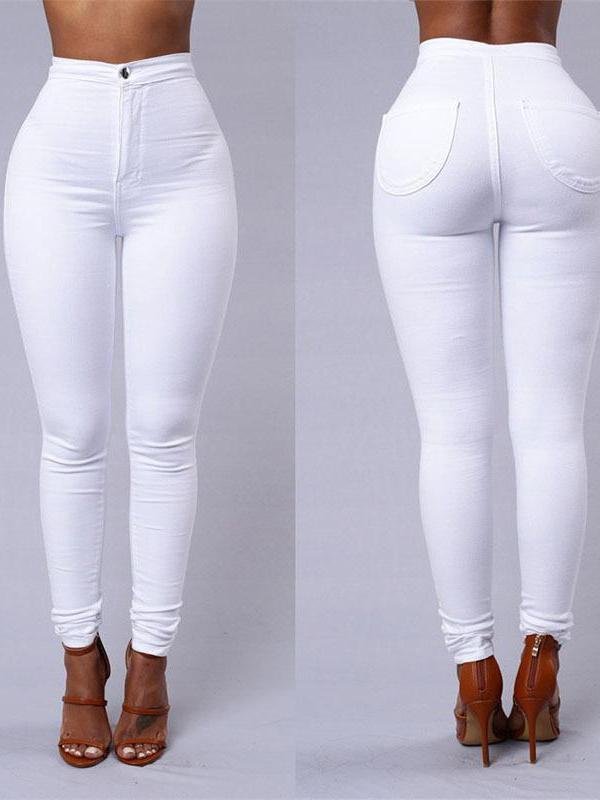 Women's Basic High-waist Stretch Slim-fit Jeans