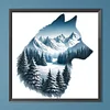 Wolf - Rundbohrer Diamant Malerei - 30 * 30cm