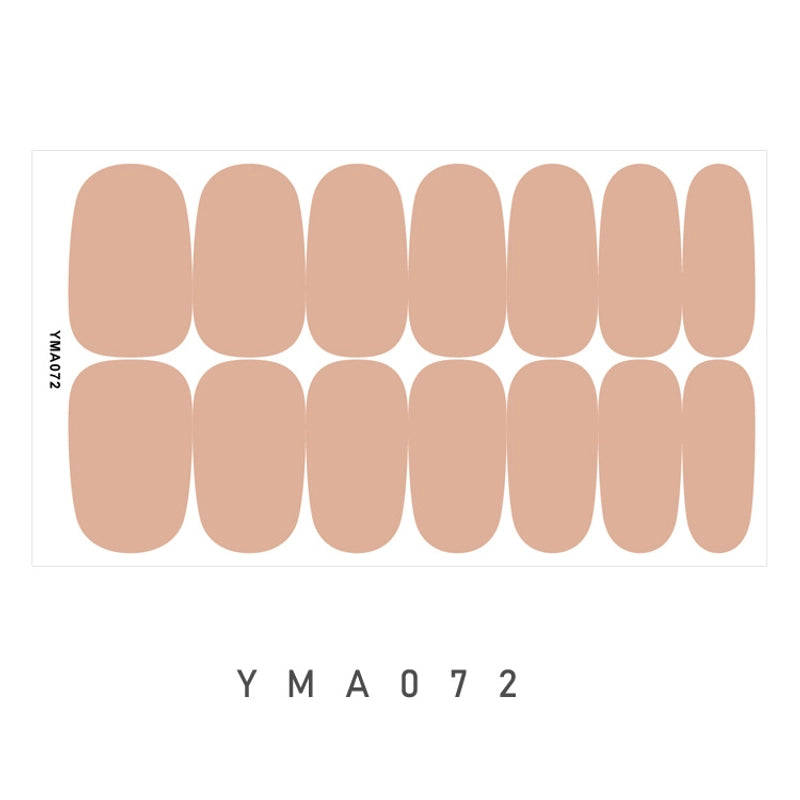 Nail Stickers Hot Solid Color Nail Stickers Simple Waterproof Nail Full Stickers Candy Color YMA Series