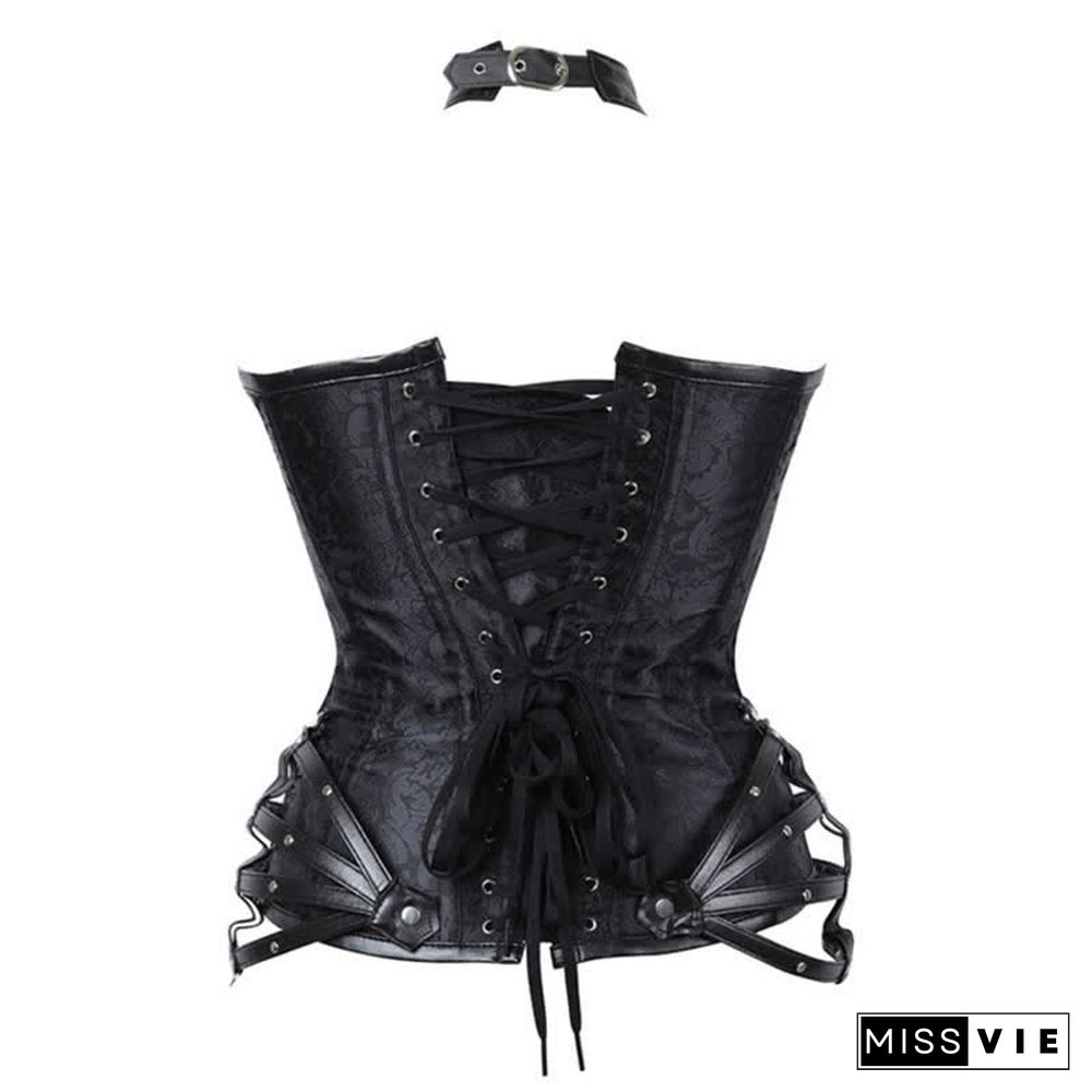 Gothic Steampunk Halter Corset Tops