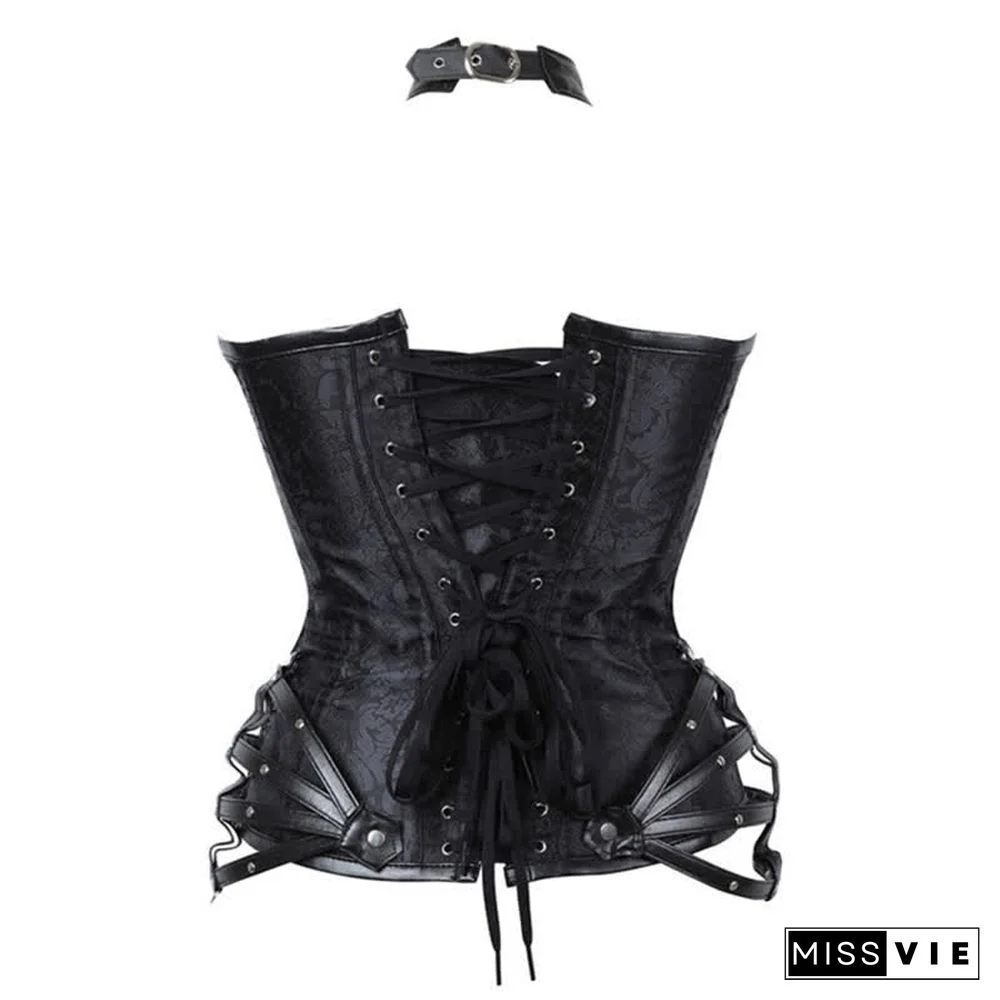 Gothic Steampunk Halter Corset Tops