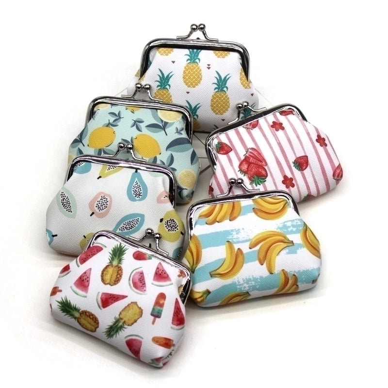 Women’s Fruit Pu Leather Buckle Coin Purses