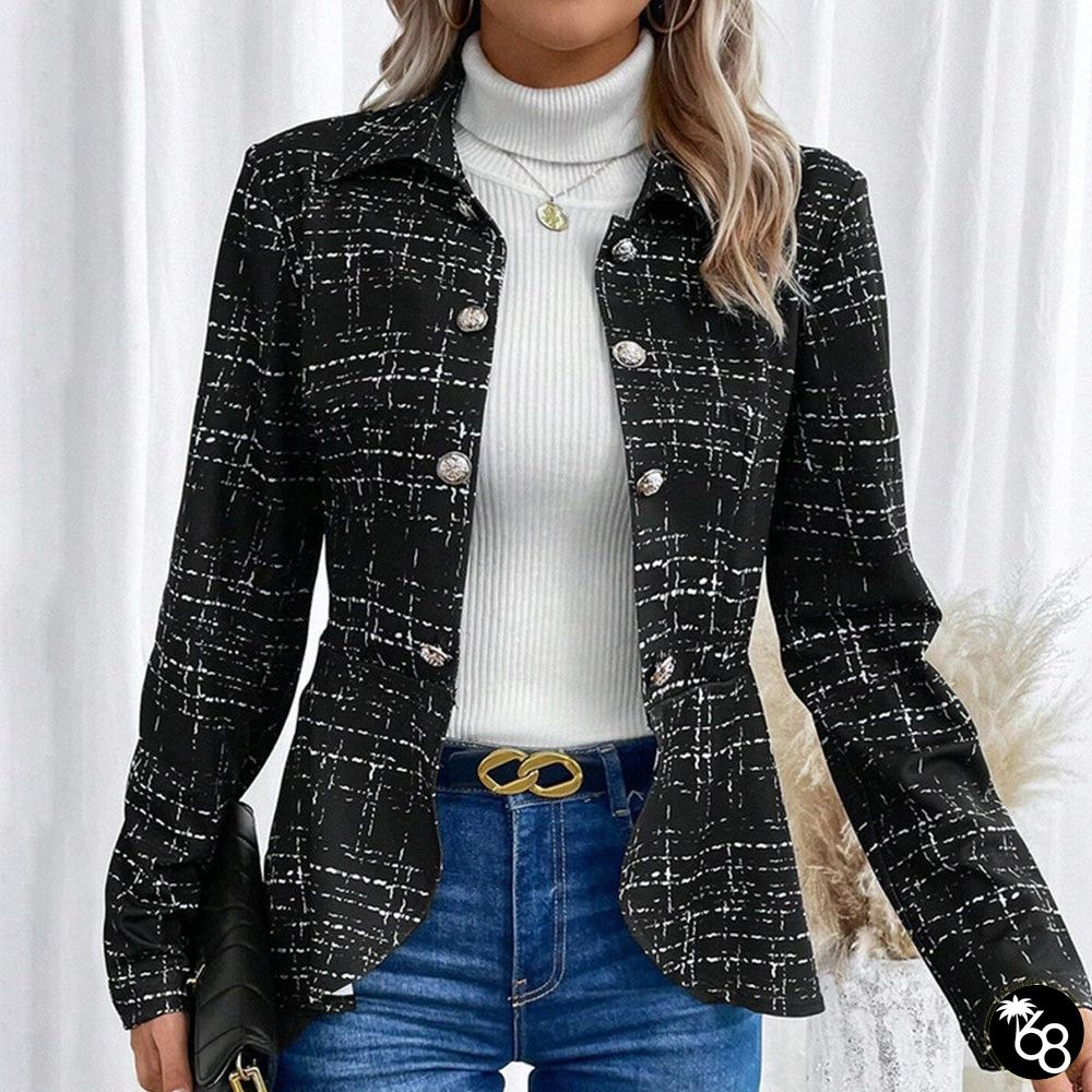 Vintage Collared Black Jacket | 168DEAL