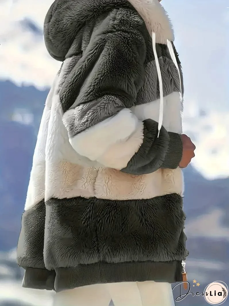 Cozy Tie-Dye Fleece Jacket for Women