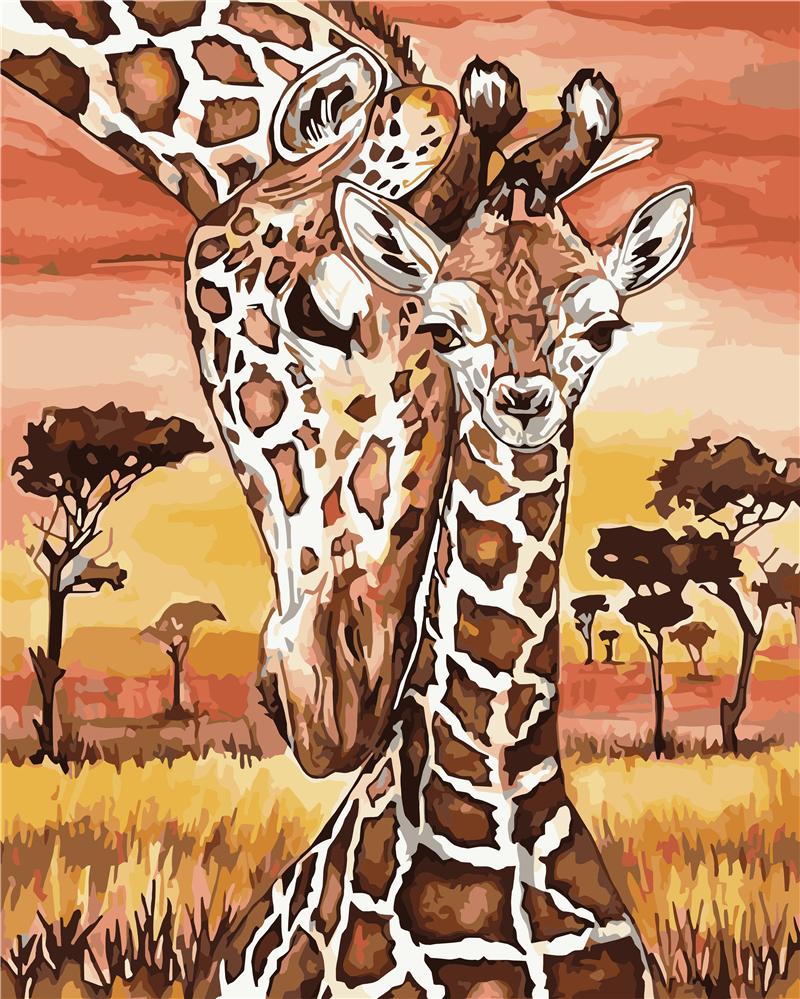 DIY Painting By Numbers Giraffe