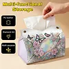 Rainbow Butterfly DIY PULeather Diamond Painting Tissue Box for Adults Beginners Gem Art Painting Napkin Holder for Living Room Bedroom Bathroom Table Decor