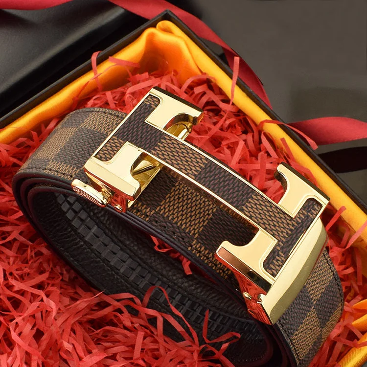 High-grade business leather men's belt