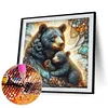 (40*40cm)Black Bear - Full Round Drill Diamond Painting