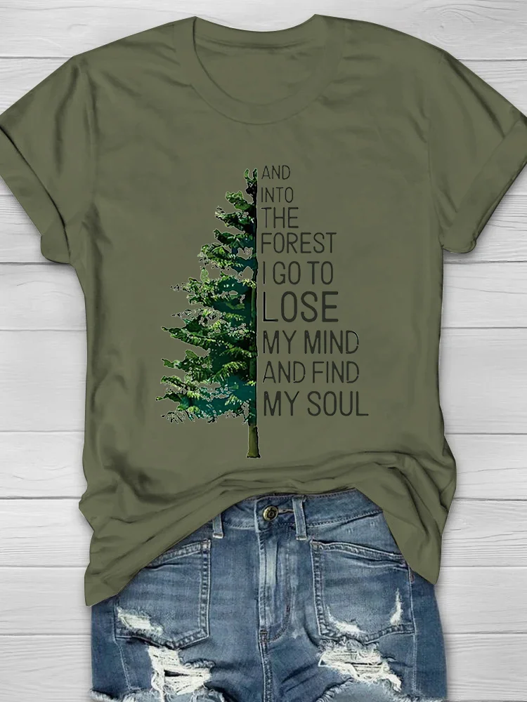 And Into The Forest I Go To Lose My Mind Print Women's T-shirt