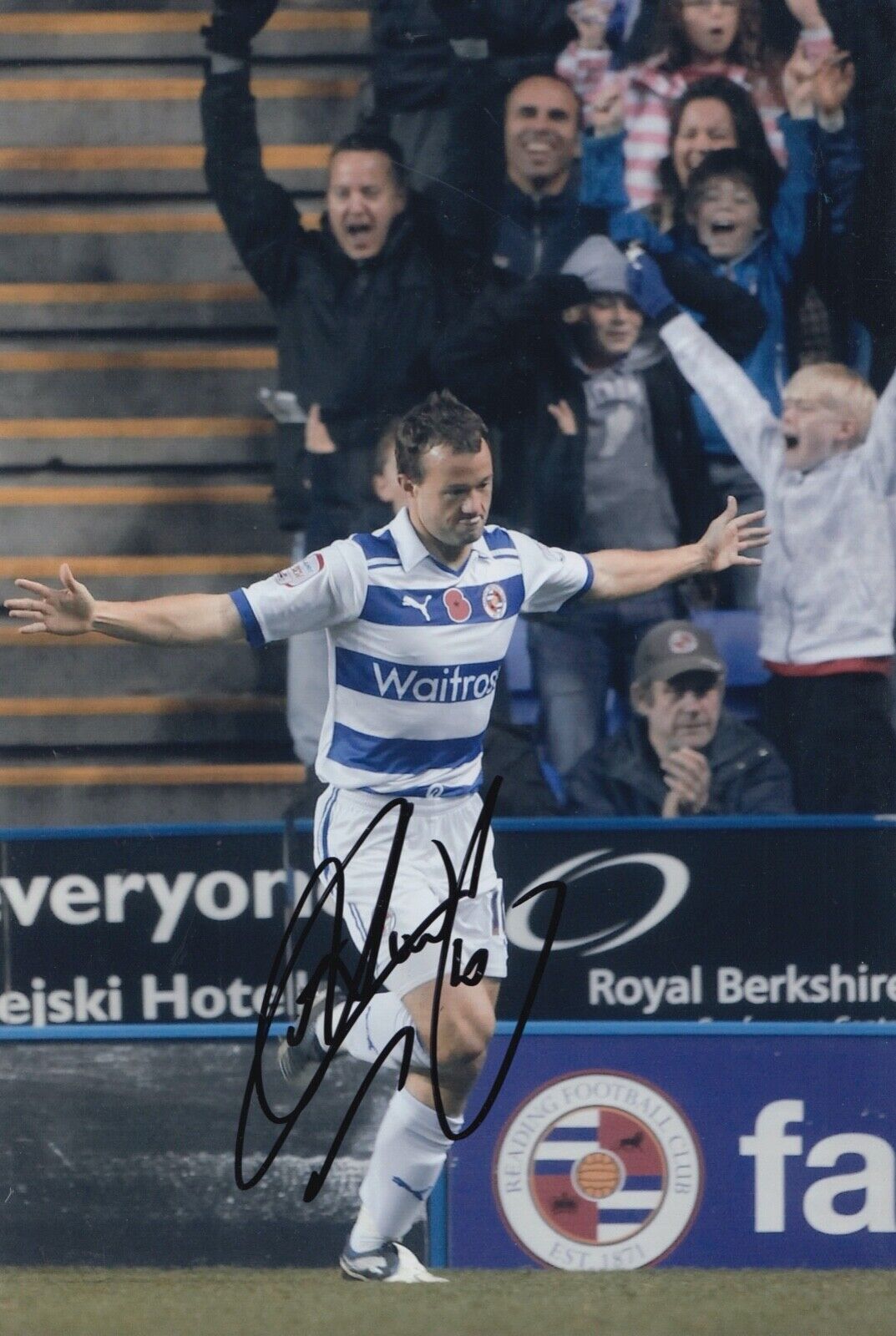 Noel Hunt Hand Signed 12x8 Photo Poster painting - Reading - Football Autograph.