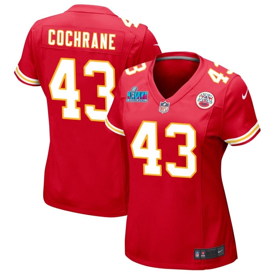 Jack Cochrane Kansas City Chiefs  Women's Super Bowl LVII Game Jersey - Red mysite