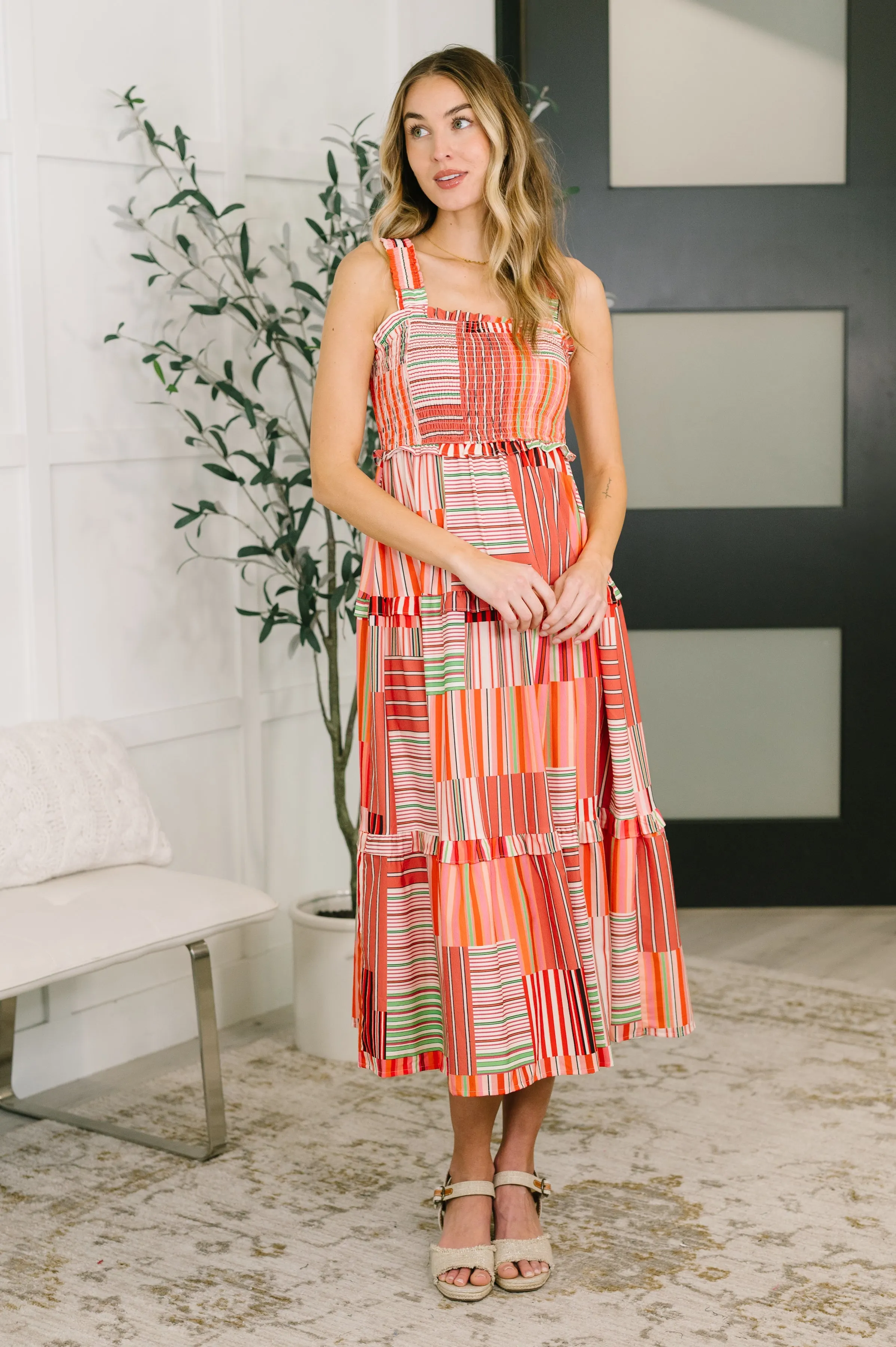 Extra Sentimental Wide Strap Tiered Dress mysite idetrend