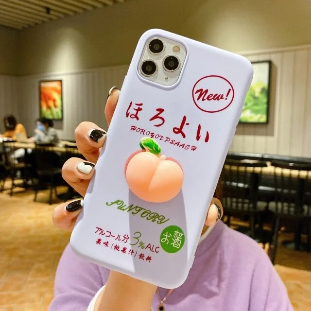 Android Vivo Pink Cute Fruit Soft Peach Kawaii Phone Case BE100