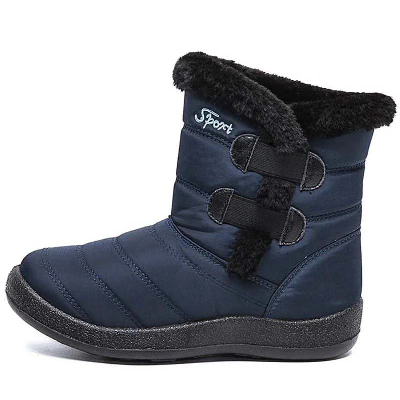 Women'S Winter Boots For Women Shoes 2020 Waterproof Women Ankle Boots With Warm Fur Ladies Shoes New Brand Botas Mujer Size 43