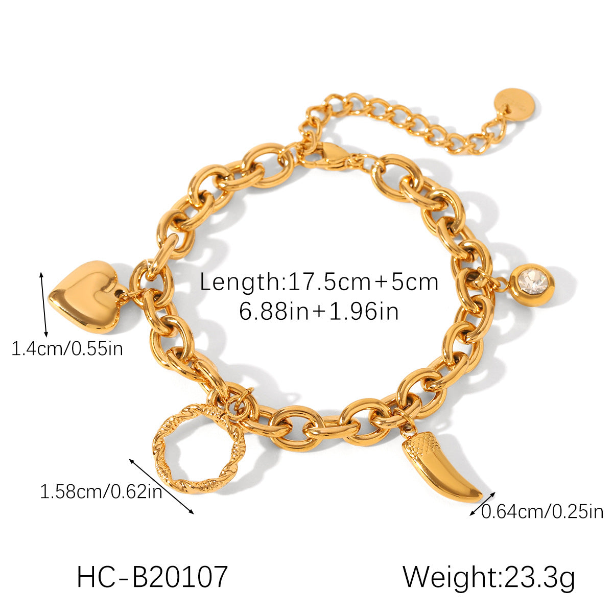 Stainless Steel Bracelet Ot Buckle Love Pearl Bracelet Female Titanium Steel Jewelry