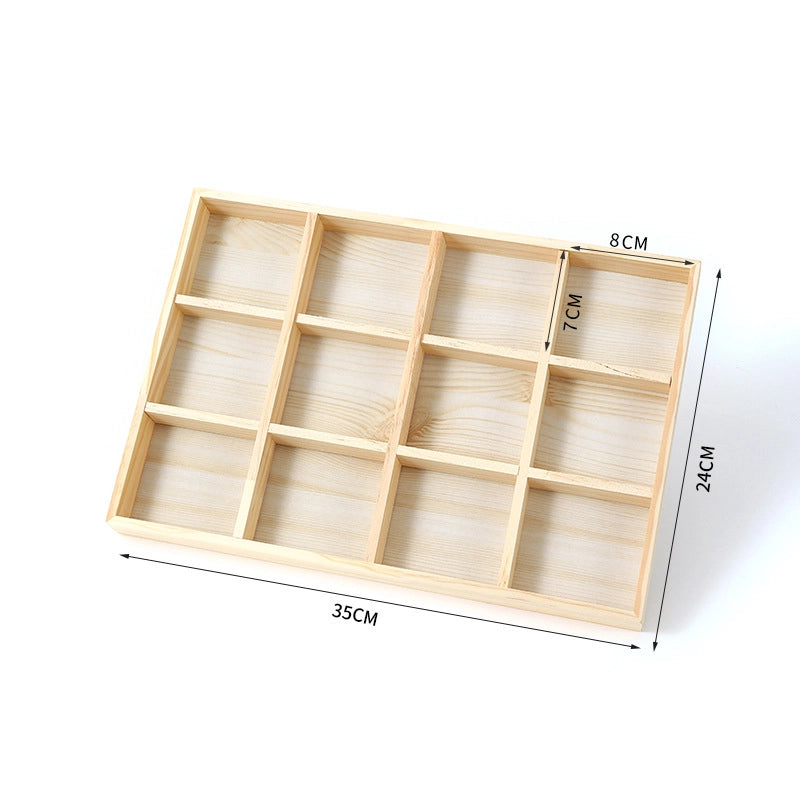 1 Piece Solid Wood Minimalist Square Jewelry Display