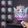 Unicorn Diamond Painting Night Light Diamond Art Lamp Home Decoration (C)