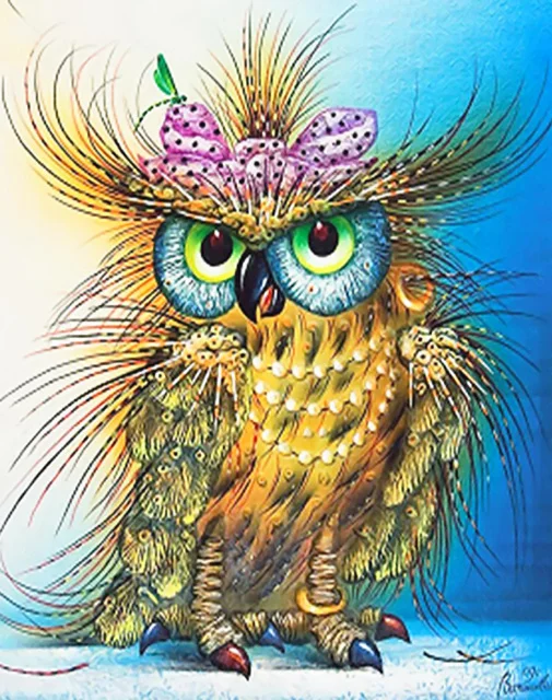 Diamond Painting - Full Round/Square Drill - Owl(30*40 - 50*60cm)