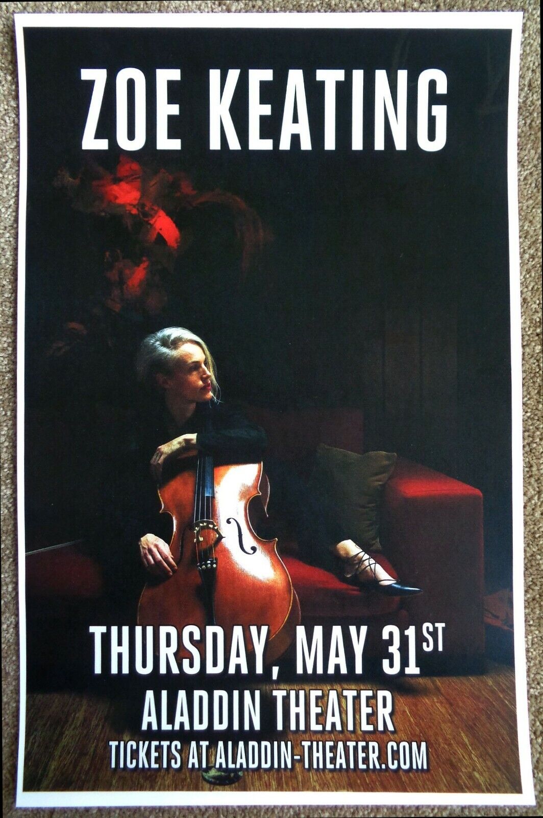 ZOE KEATING 2018 Gig POSTER Portland Oregon Concert