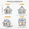 DIY 3D Diamond Painting Wooden Puzzle, Jigsaw Puzzle Diamond Art Holiday Party Xmas Decorations Hanging Kits
