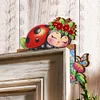 2Pcs Bee Ladybug Diamond Painting Door Corner Sign 5D DIY Wooden Door Topper