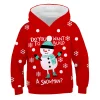 Kid Boy Girl Christmas Hoodies 3D Printed Long Sleeve Hoodies