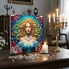 uk.everydayedeals DIY Pearl Painting With Frame - Handmade Self-Adhesive Pearls - Mermaid(25*25cm)