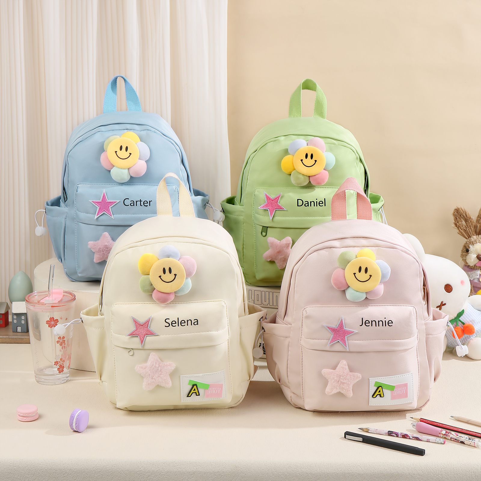 Zaino carino con Nome Personalizzato da Scuola per Studenti/bambini/ragazzi/viaggio 