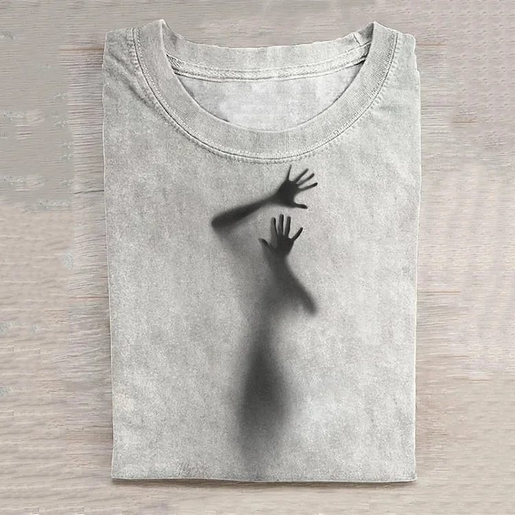 Wearshes Abstract Girl Lying On Glass Art Painting T-Shirt