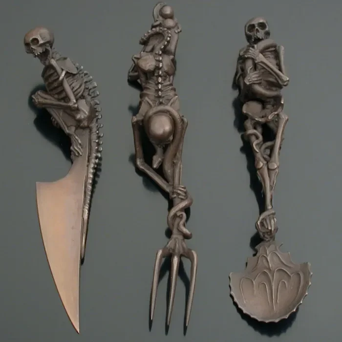 Halloween Gift Skeletal Cutlery Sets