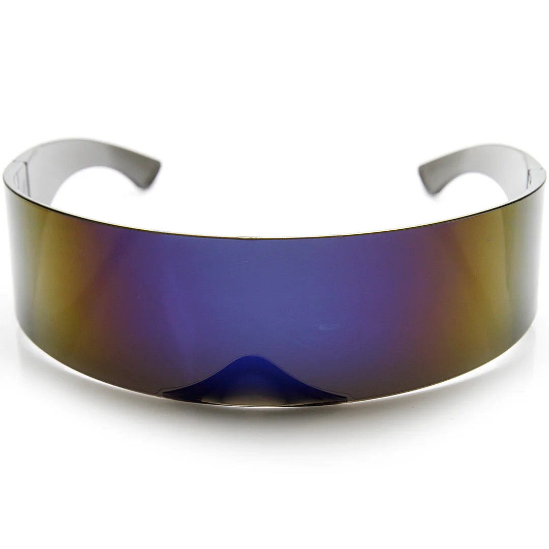 Futuristic Wrap Around Monoblock Shield glasses