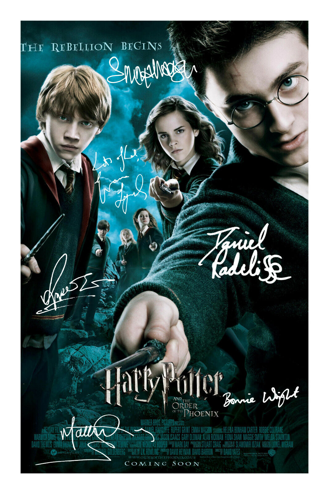 Order of the Phoenix Cast Signed A4 Photo Poster painting Print Harry Potter Daniel Radcliffe