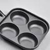 4-Cup Cast Iron Egg Frying Pan with Handle Pancake Pan Egg Cooker Fried Egg Pan