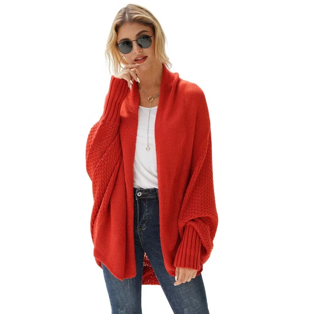 2020 Autumn Winter Knitted Cardigan For Women Long Sleeve Fashion Loose Korean Ladies Sweaters Vintage Cardigan Knit Coat Femme