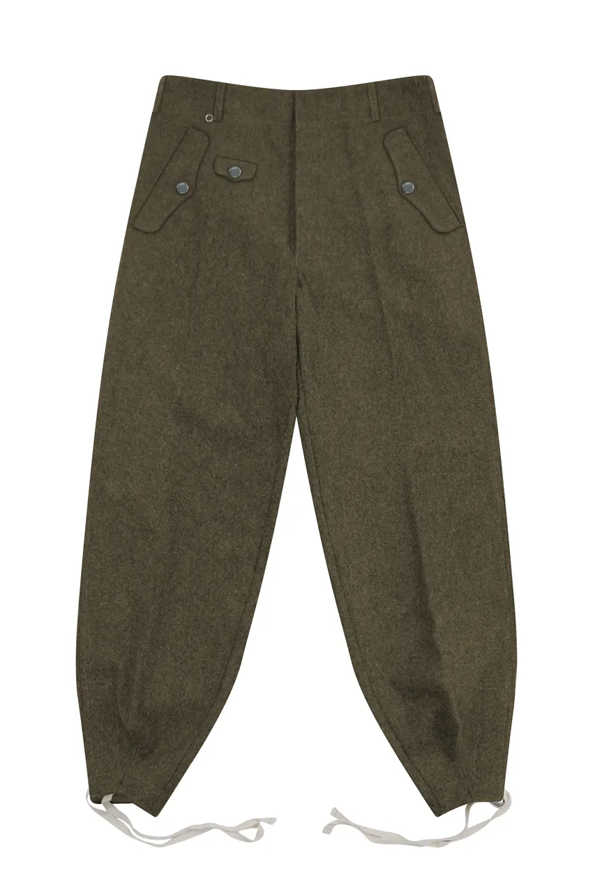   Luftwaffe German Fallschirmj&auml;ger M43 Brown Wool Jump Trousers German-Uniform