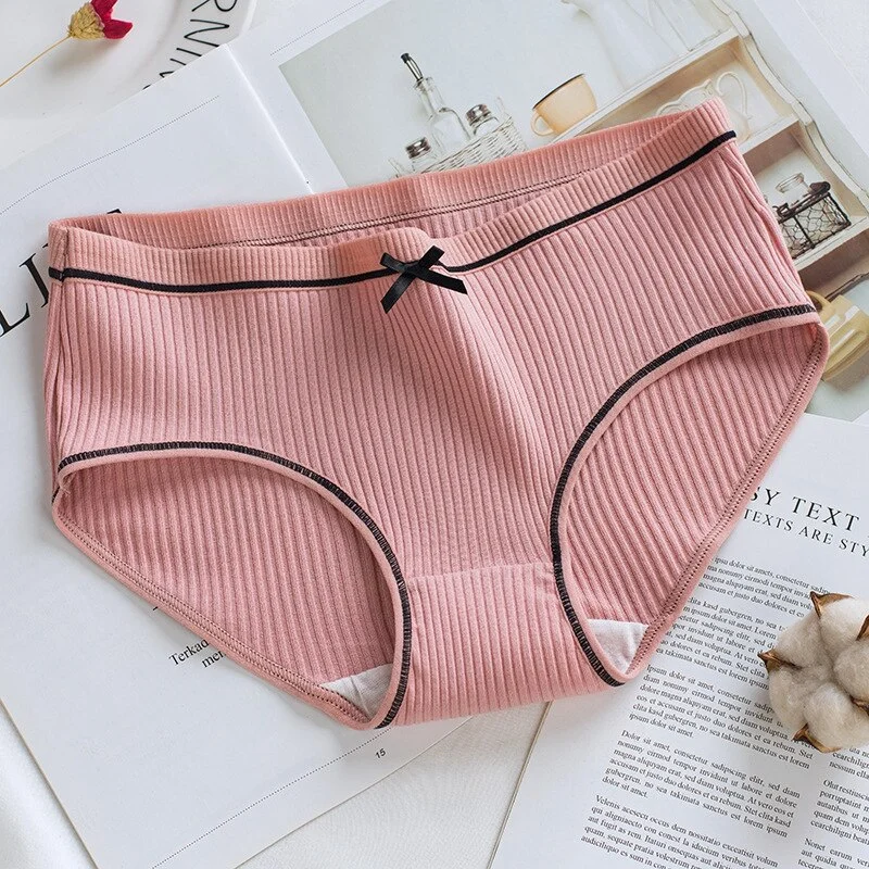 Billionm Pure Cotton Panties Lace Panties Women Sexy Breathable Soft Underwear Bowknot Women's Panties Comfortable Women Underwear