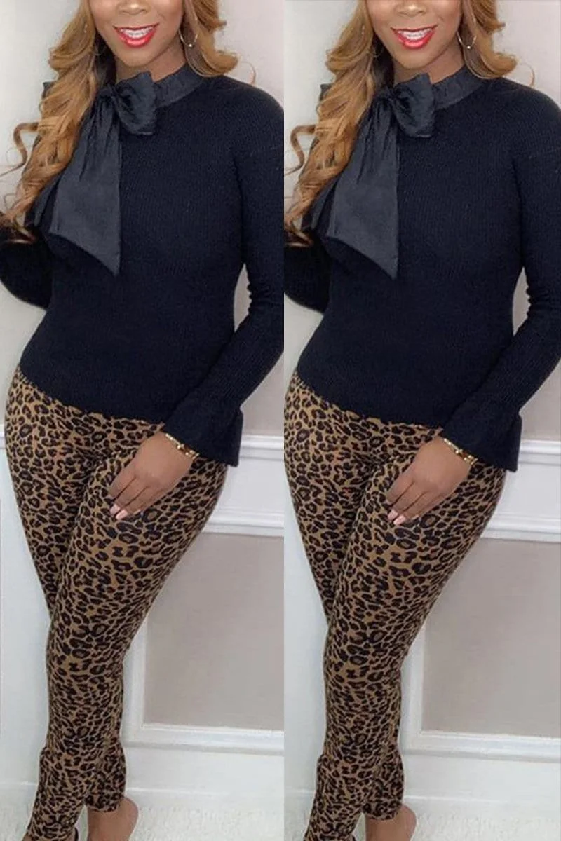 Casual Bow Pure Colour Top