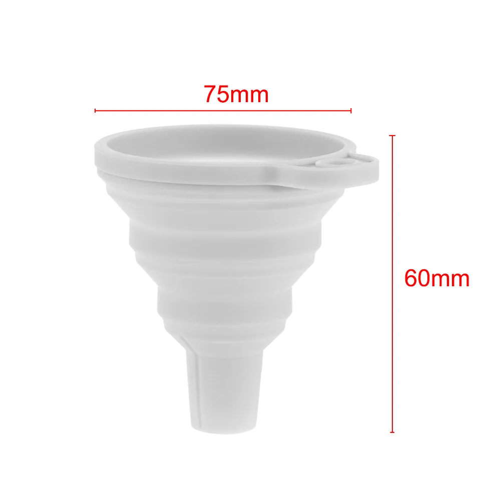 Protable Mini Silicone Foldable Liquid Funnel Hopper Kitchen Tool Gadget