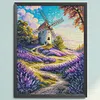 Windmill And Hut-14CT Stamped Cross Stitch Egyptian Cotton 30*40cm/11.81*15.75in tapestrymarket