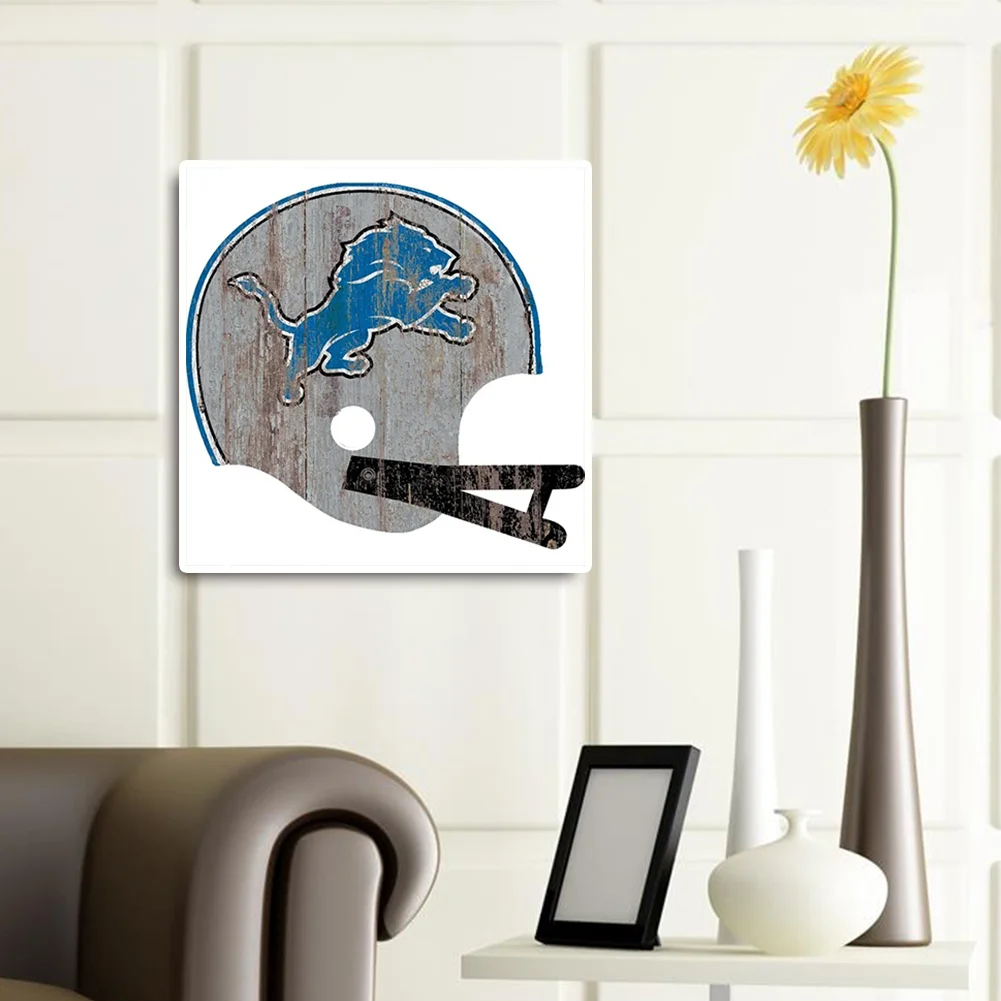 Diamond Painting - Full Round Drill - Detroit Lions(30*30cm)