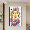Rose Pikachu-11CT Stamped Cross Stitch 40*65cm/15.75*25.59in(Big Size)
