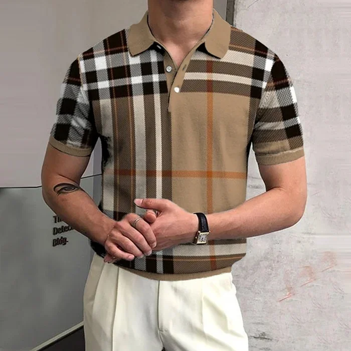 Men's Stylish Casual Lapel Polo Shirt