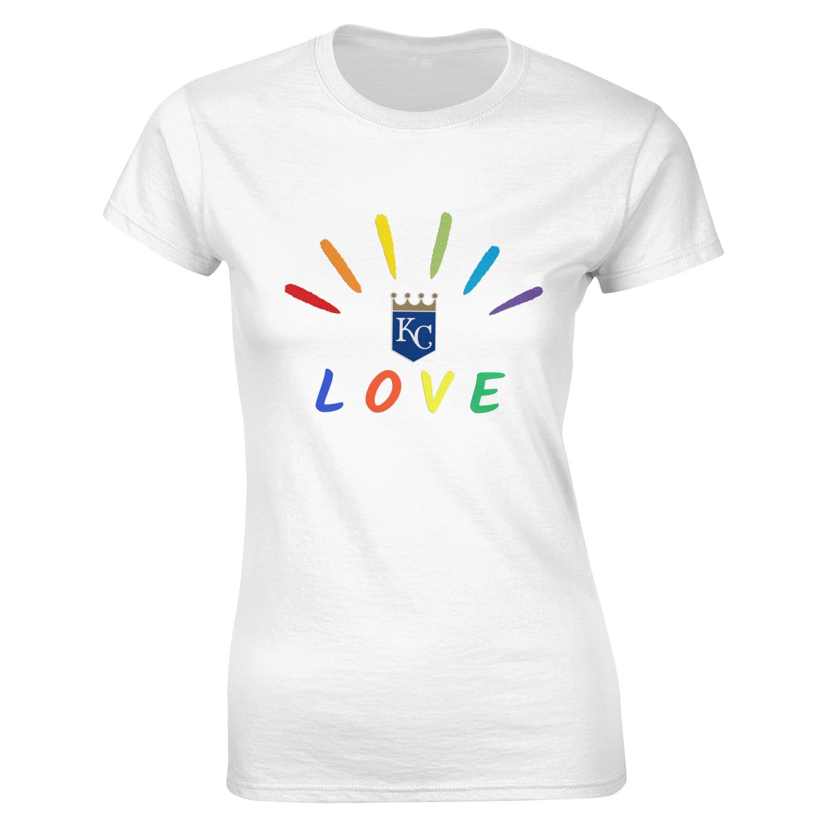 Kansas City Royals Pride Love Women's Soft Cotton T-Shirt
