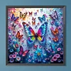 De nombreux papillons-perceuse ronde peinture diamant-40*40cm