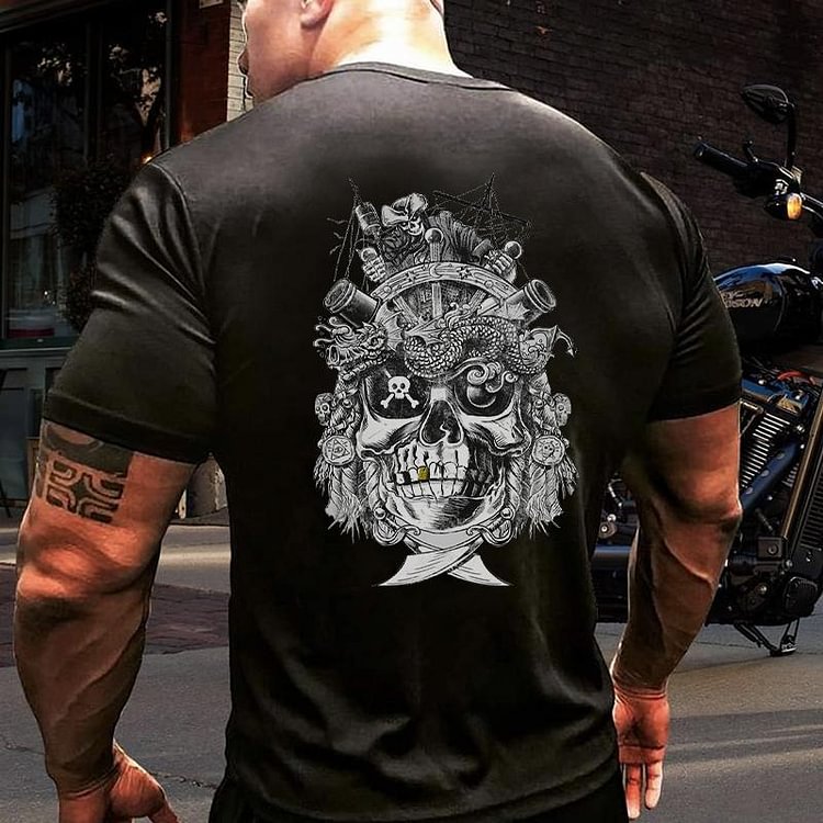 Designer printed cool skull print t-shirt
