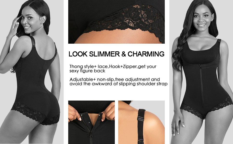New Sexy Colombian Slimmer Tummy Control Dressy Bodysuit Thong Top Free  Shipping
